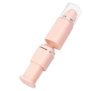 Abaodam 2 in 1 Makeup Brush Retractable Makeup Brush Convenient Design Pink Artificial Fiber Plastic Simple and Delicate Look for Loose Powder and Blush Use