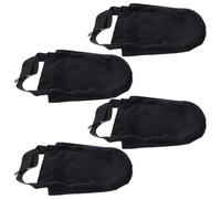 Abaodam 2 Pairs Bowling Sports Slider Shoe Covers in Black with Easy to Wear and Take Off Features, Made of Smooth Short Flannelette Cotton Cloth, for Bowling and Indoor Sports