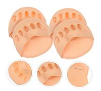 Abaodam 2 Pairs Breathable Women Half Socks for High Heels Invisible Forefoot Cushions with Separated Toes Sweat-Absorbing No-Show Socks for Sandals and Pumps Skin Color Design