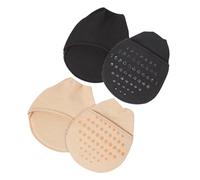 Abaodam 2 Pairs High-Heeled Shoes Pads Forefoot Socks Sweat-Absorbent Lightweight Silicone Cotton Forefoot Cushion Pads 3.93x3.54x0.24inch Breathable Anti-Slip Inserts for Women Relaxing