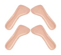Abaodam 2 Pairs High Heels Three-Quarter Pad Ball of Foot Insoles Breathable Self Adhesive Soft Pu Material Massaging Effect Invisible Arch Support Inserts for Women Pump Shoes Flats