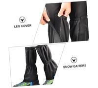 Abaodam 2 Pairs Hiking Gaiters Lightweight Outdoor Leg Covers Practical Rain and Snow Resistant Foot Protection Easy to Wear and Durable Suitable for Bad Weather Activities Black
