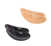 Abaodam 2 Pairs Reusable Breathable Shoulder Pads Invisible Self-Adhesive Push-up Cushions for Women Clothes Support Soft Sponge Anti-Slip