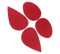 Abaodam 2 Pairs Self-Adhesive Silicone Shoe Sole Protectors for High Heels Red Anti-Slip Wave Pattern Pads with Noise Reduction and Shock Absorption DIY Trim to Fit Various Cushion Inserts