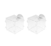 Abaodam 2 Pcs Acrylic Aquarium Fish Breeding Isolation Box for Protecting Pups and Isolating Disease Fish Suitable for Breeding and Aquarium Use