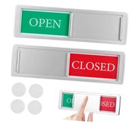 Abaodam 2 Pcs Acrylic Dishwasher Magnets Sliding Open Closed Signs Privacy Indicator for Kitchen Home Decor Synthetic Resin Oil-resistant Magnetic Signboard