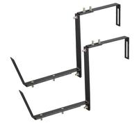 Abaodam 2 Pcs Adjustable Metal Plant Holder Brackets for Deck Railing Flower Box Supports for Balcony and Window Boxes Sturdy Wall Mounted Planter Hangers for Indoor and Outdoor Use