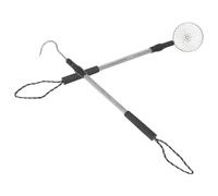 Abaodam 2-pcs Aluminum Alloy Telescopic Sand Sifter and Large Galvanized Iron Shell Scoop Shovel Set for Beach Shell Collecting, Rock Hunting, and Outdoor Sand Digging