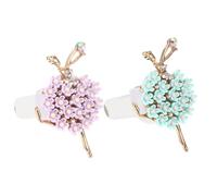 Abaodam 2 Pcs Ballet Girl Aroma Clip Car Air Vent Freshener Decorative Perfume Ornament for Interior Decoration Purple and Green Car Air Conditioning Outlet Clips