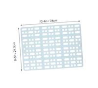 Abaodam 2 Pcs Blue Plastic Rabbit Foot Mats with 4 Fixed Tabs, Non-Slip Pet Foot Pads for Small Animal Cages, Suitable for Rabbit Playpen Flooring and Cage Bedding Protection