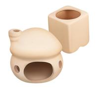 Abaodam 2 Pcs Ceramic Fish Hideout Aquarium Mushroom House for Betta Fish Tank Decor Versatile Smooth Finish
