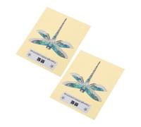 Abaodam 2 Pcs Dragonfly Guitar Neck and Headstock Inlay Stickers Removable Fretboard Decals Decorative Stickers for Acoustic Electric Bass Guitars