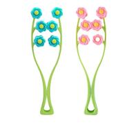 Abaodam 2 Pcs Flower Shape Cheek Roller Massagers Sturdy Face Massagers with 6 Roller Wheels Enhancing Skin Elasticity Improving Blood Regulation Creative Chic Facial Random Color