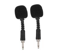 Abaodam 2 PCS In-line Noise Reduction Microphone for Live Streaming and Singing Wired Portable Recording Mic Pole Jack Plug for Mobile Phones and Computers Black