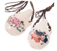 Abaodam 2 Pcs Introductory Ocarina Flutes for Boys and Girls Portable Student Ocarina Flute White Porcelain Beginner's Instrument Random Style