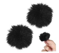 Abaodam 2 Pcs Microphone Wind Muff Fabric Windscreen Cover for Microphone with Easy Installation and Versatile Use, for Interviews and Recordings in Black