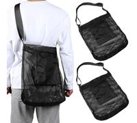 Abaodam 2 Pcs Mushroom Foraging Tote Bags with Breathable Mesh, Reusable Mushroom Picking Bags with Shoulder Strap for Outdoor Harvesting and Storage