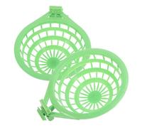 Abaodam 2 Pcs Plastic Bird's Nest Holder Bowls for Small Birds, Light Green Sealed Nesting Basins with Fall Resistance and Strong Load-bearing Capacity, for Birdcage Accessories
