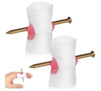 Abaodam 2 Pcs Plastic Nail Through Finger Trick, Bloody Fingers Prank Props for Halloween and April Fool Party, Scary Spoof Prank Tools for Adults