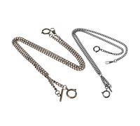 Abaodam 2 Pcs Pocket Keychain Watch Chain Retro Metal Multifunctional Heavy Duty Claw Closure Hanging Pocket Chain 17.29X0.79X0.08Inch