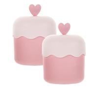 Abaodam 2 Pcs Portable Bubble Maker Facial Foam Cup Plastic Pink Produces Rich Bubbles Safe and Mild to The Skin for Women Travel