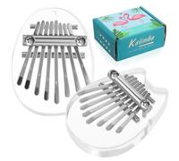 Abaodam 2 Pcs Portable Mini Kalimba Thumb Piano 8-note Acrylic Hand Piano Compact and Easy to Learn Musical Instrument for Beginners