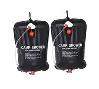 Abaodam 2 Pcs Portable Solar Shower Bag Outdoor Camp Shower for Camping Beach Hiking and Fishing Efficient Material for Instant Heating and