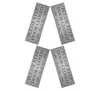 Abaodam 2 Pcs Pvc Keep Door Closed Sign Sticker Set Reminder and Waterproof Features for Bathrooms and Hotels Minimalist Black Door Sign Decor