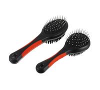 Abaodam 2 PCS Self Cleaning Double Sided Pet Grooming Brush with Steel Needle Comb Bath Massage Tool for Dogs and Cats Suitable for Various Random Color