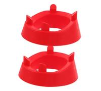 Abaodam 2 Pcs Stylish Red Ball Holder Stand Multi Functional Kicking Tee for Soccer Football Rugby Durable Design for Organized Sports Ball Display