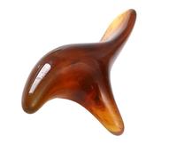 Abaodam 2 Pcs Thai Foot Massage Stick for Reflexology Reusable Resin Massager for Soles and Legs Promotes Circulation and Relief Smooth Surface Easy to Clean Yellow and Amber Colors