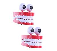 Abaodam 2 Pcs Wind-up Big Eyes with White Teeth Fun Mechanical Novelty for Adults Stress Relief and Decompression Playthings and Smooth Surface