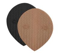 Abaodam 2 Pieces Non-Slip Sneaker and Leather Shoe Heel Repair Pads Small Half-Moon Shape Sole Protectors with Cushion Anti-wear Shoe Grips for Sports and Casual Beige and Black