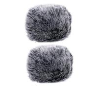 Abaodam 2 Pieces Plush Microphone Covers Windproof Splash-proof Microphone Protector for Ktv Singing and Recording Accessories