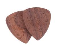 Abaodam 2 Pieces Wood Guitar Picks for Folk Acoustic Guitars Black Walnut Material Practical Stringed Instrument Plectrums in Music Performance