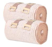 Abaodam 2 Rolls Elastic Compression Wrap for Sports Injury Protection Breathable Stretch Tape for Ankle Wrist Flexible for Wounds and Head Wrap Comfortable Outdoor Fitness Support