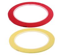 Abaodam 2 Rolls Violin Cello Fingerboard Stickers Tape 3mm Red Yellow Adhesive Fingering Guide for Beginners Violin Learning Tool Musical Instrument Accessories