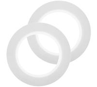 Abaodam 2 Rolls White Warning Tape 30mm X 3 Self-adhesive Outdoor Court Marking Tape for Stadium, Floor Boundary, Workshop and Social Distancing Safety