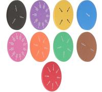 Abaodam 2 Sets 18pcs Eva Foam Fraction Circles Teaching Aid Kit for Classroom Math Learning Supplies Educational Resources for Primary School Students Random Color Random Color