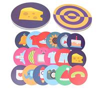 Abaodam 2 Sets Cartoon Sensory Flash Cards Educational Learning for Safe Material with Glare Treatment for Cognitive Development and Parent Interaction