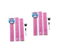 Abaodam 2 Sets Creative Cartoon Animals Pattern Height Measurement Sticker for Boy Girl Removable Wall Sticker Growth Chart for Boys and Girls Nursery Height Chart Self Adhesive Wallpaper