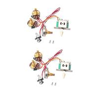 Abaodam 2 Sets Electric Guitar Lead for Wiring Harness Kit Switch Toggle 5 Way Toggle 1 Volume 1 Tone Pot Jack 250k (1t1v) Gu104 Sturdy Metal Electronic Components