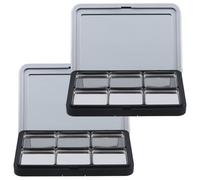 Abaodam 2 Sets Empty Eyeshadow and Blush Palette Storage Containers for DIY Use Made of Sturdy as Material with Easy Colour Comparison Feature for Girlfriend or Wife