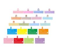 Abaodam 2 Sets Finger Reading Guide Pad Bookmarks for 3.54x1.18x0.12 Inch Abs Tracking Reading Strip Guide