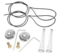 Abaodam 2 Sets Gravity Gate Latch with Spring-Assisted Pull for Wooden Fences and Vinyl Doors, Stainless Steel and Iron Material, Suitable for Door Opening and Closing, Easy One-Handed