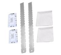 Abaodam 2 Sets Guitar Neck Straight Edge String Height Gauge Tool Notched Luthier Measuring Ruler for Accurate Fretboard Assessment and String Height