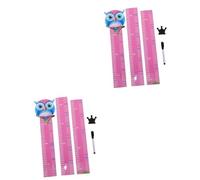 Abaodam 2 Sets Kids Room Wall Stickers Panda Growth Chart Height Wall Decal for Nursery
