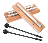 Abaodam 2 Sets Meditation Chimes Percussion Instruments Kit with Mallet Wooden and Metal Hand Chimes for Yoga Mindfulness Concerts Music Therapy and Classroom Use