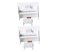 Abaodam 2 Sets Miniature Upright Piano and Bench for Dollhouse Scenery Props Detailed Craftsmanship Portable Compact Musical Model for Pretend Play and Photography Decoration White Piano