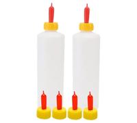 Abaodam 2 Sets Newborn Animal Nursing Bottles Replaceable Milk Feeders for Lambs Goats and Calves Sturdy Livestock Feeding Supplies Comfortable to Hold Design